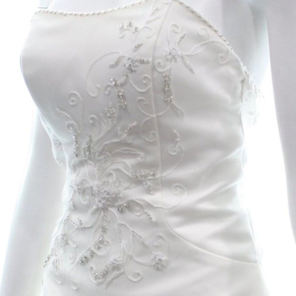 MATTHEW CHRISTOPHER STRAPLESS WEDDING DRESS SIZE 6 - Picture 5 of 9